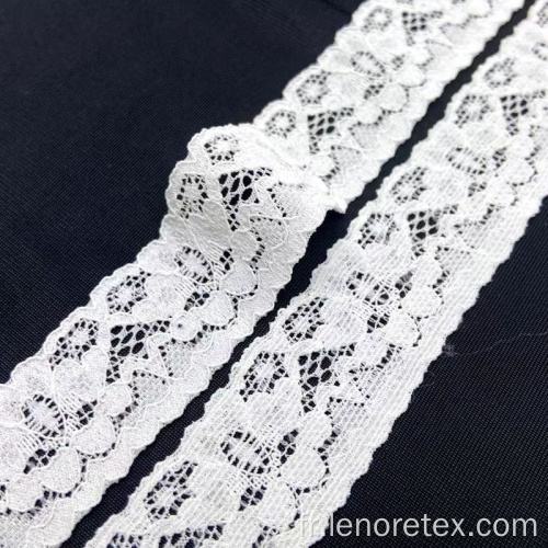 Tissu de bordure de bordure de broderie de guipure en nylon à tricoter